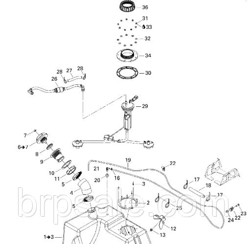 Гайка M5 Ski-Doo BRP flange Nut haxagonal M5, фото 1