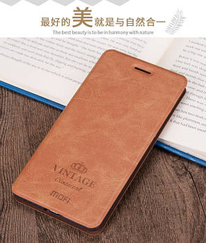 Чохол книжка Mofi Vintage для Xiaomi Redmi Note 8 Pro Коричневий Коричневий [2330]