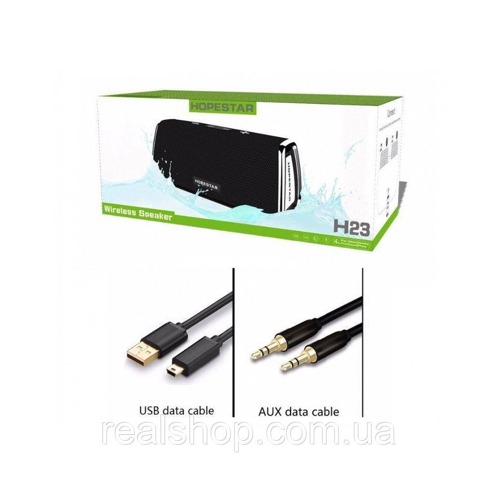 Портативна колонка HOPESTAR H23 black Bluetooth, MP3, AUX (Оригінал)