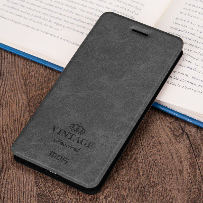 Чохол книжка Mofi Vintage для Xiaomi Mi 9 SE Темно-сірий