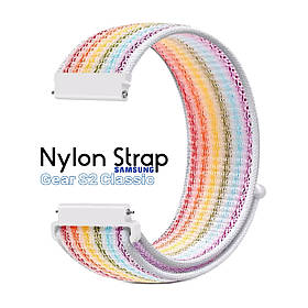 Нейлоновий Ремінець для Samsung Gear S2 Classic Rainbow