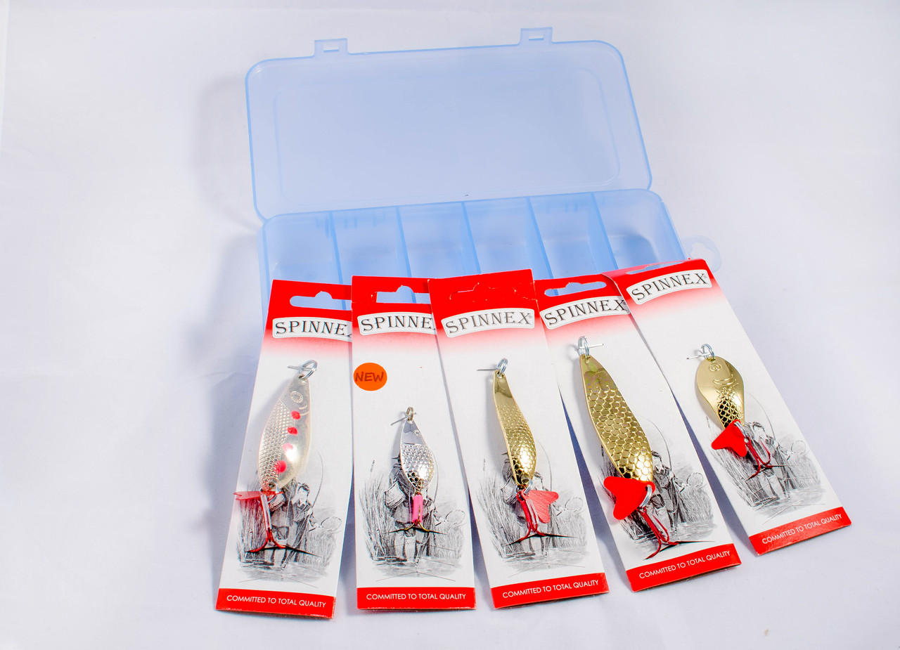 Набір Спінінгіста Блешня 5 шт + коробка для блешень + Подарунок!, фото 1