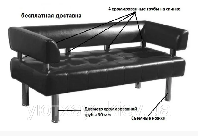 Размеры диван офиса Тонус от Сентензо офисного