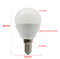 Світлодіодна лампа 9W Е14 кулька 4000K Lemanso LM3059