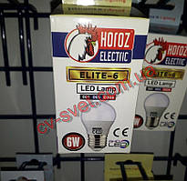 Світлодіодна лампа 6W Е27 кулька 3000 K Horoz Elite-6
