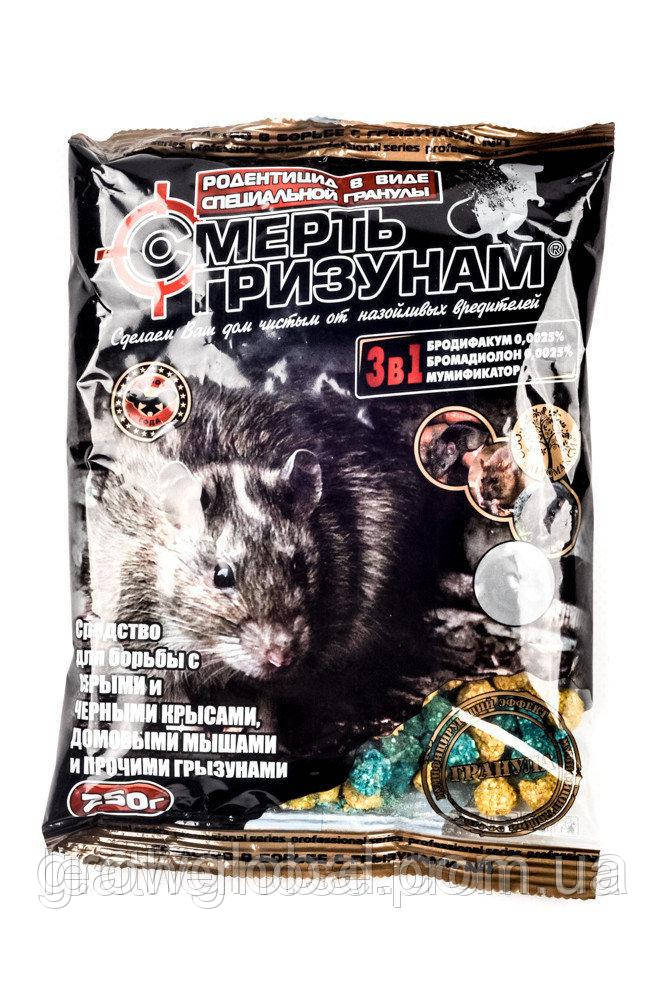 Смерть гризунів гранули 250 г (мікс) від щурів і мишей, оригінал