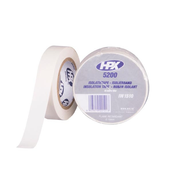 HPX 5200 - 15мм x 10м, біла - професійна ізоляційна стрічка, фото 1