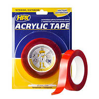 ACRYLIC TAPE - 25мм x 5м, акрилова прозора двостороння стрічка HPX (силіконовий скотч)