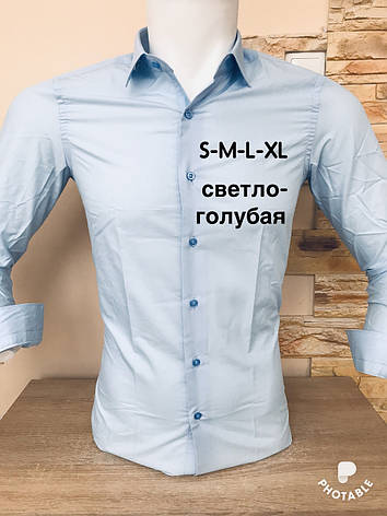 Однотонна сорочка Fiorenzo slim (ґудзик), фото 1