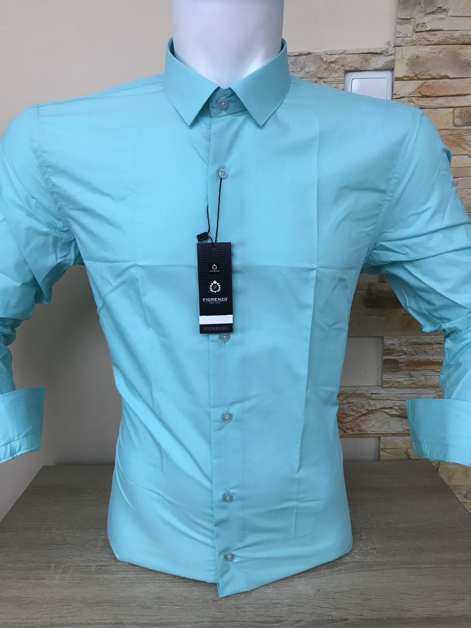 Однотонна сорочка Fiorenzo slim (ґудзик)