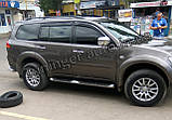 Вітровики, дефлектори вікон Mitsubishi Pajero Sport 2008-2015 (Hic), фото 2