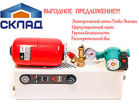 Електричний котел Tenko Економ 4.5 кВт/380В + насос, бак, захист! На 45-60 м2!