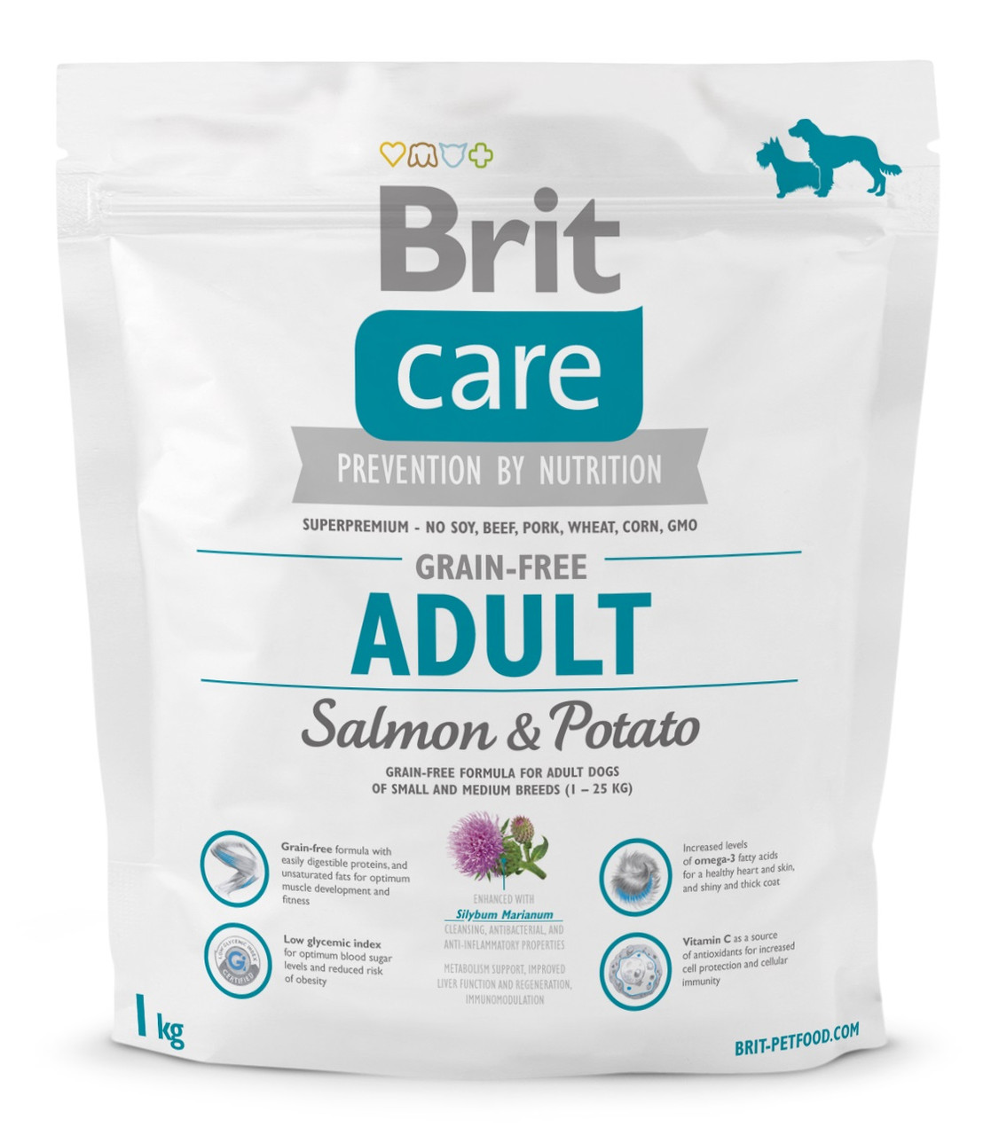 Сухий беззерновой корм для собак Brit Care Adult Salmon & Potato з лососем і картоплею 1 кг