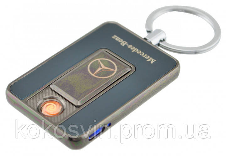 Стильная USB зажигалка-брелок Mercedes в подарочной коробке (Спираль накаливания, Слайдер) - фото 7 - id-p928580173