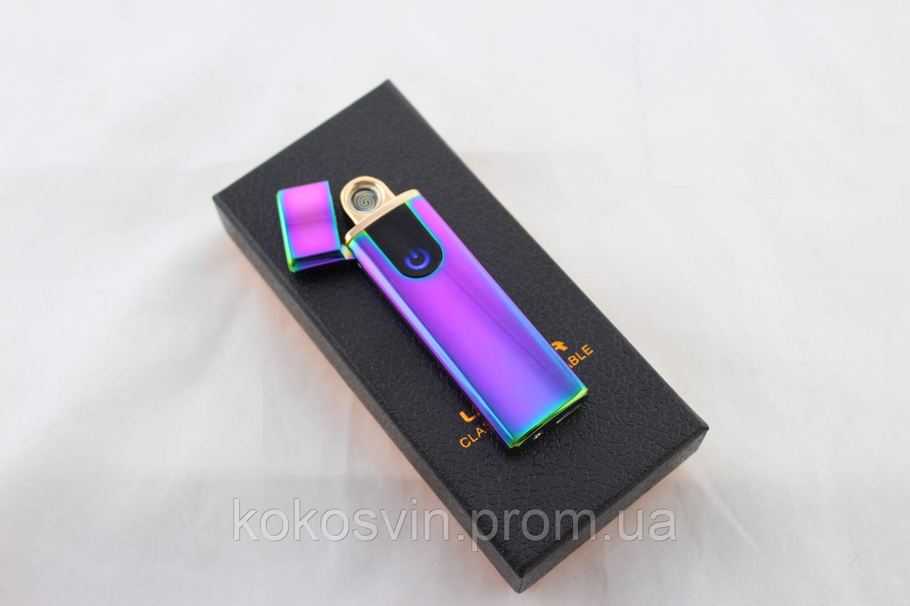 Сенсорная USB зажигалка в подарочной упаковке LIGHTER Хамелеон - фото 3 - id-p962126026