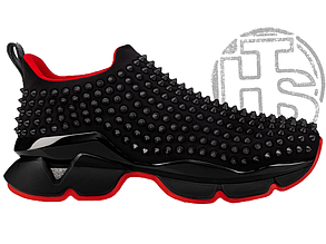 Жіночі кросівки Christian Louboutin Spike-Sock 30 Black Red