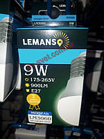 Світлодіодна лампа 9W Е27 кулька 4000K Lemanso LM3060