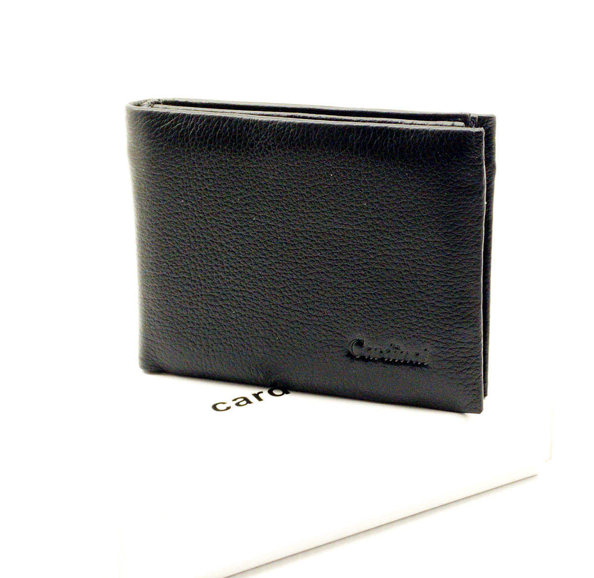 Чоловічий шкіряний гаманець Cardinal 11 x 8 x 1,5 см Чорний (k20-836/1)