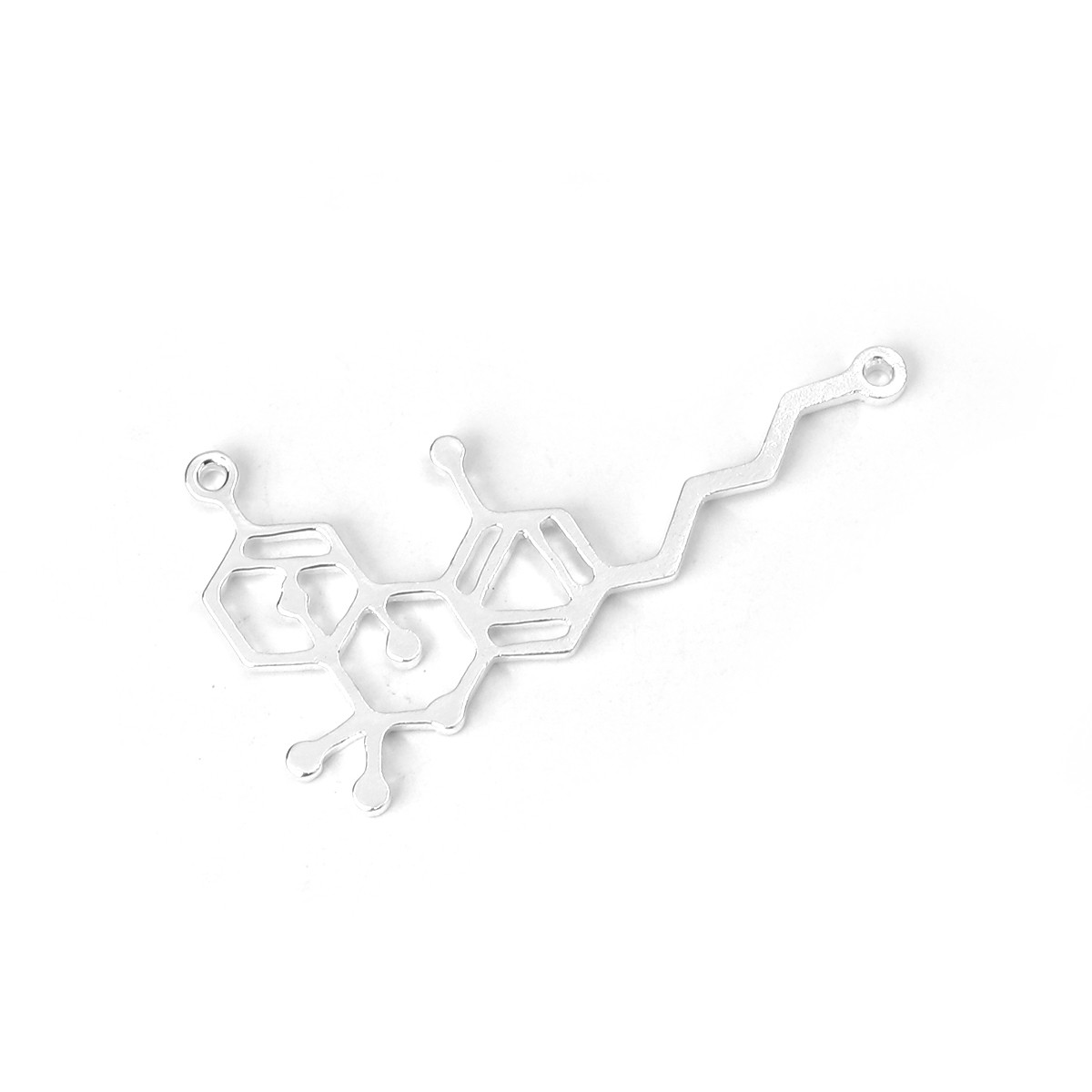 Конектор THC, Молекула, Цинковий сплав, Срібло, 49 мм x 28 мм, фото 1