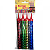 Тортовые свічки FS-4, довжина свічки: 12 см, час горіння: 50 секунд, колір іскор: різнокольорові