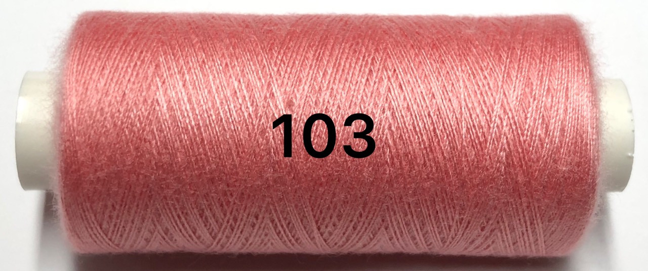 Швейна нитка Kiwi 40/2 400 ярдів No103 відтінок рожевий