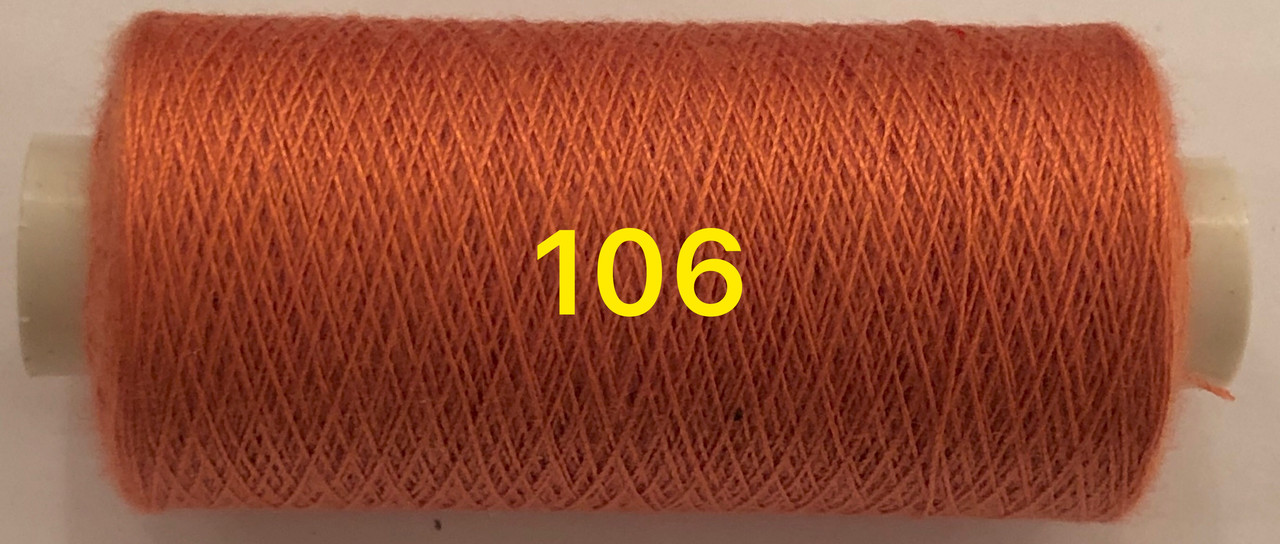 Швейна нитка Kiwi 40/2 400 ярдів No106 відтінок кораловий, фото 1