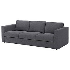 3-местный диван IKEA VIMLE Gunnared классический серый 692.847.51