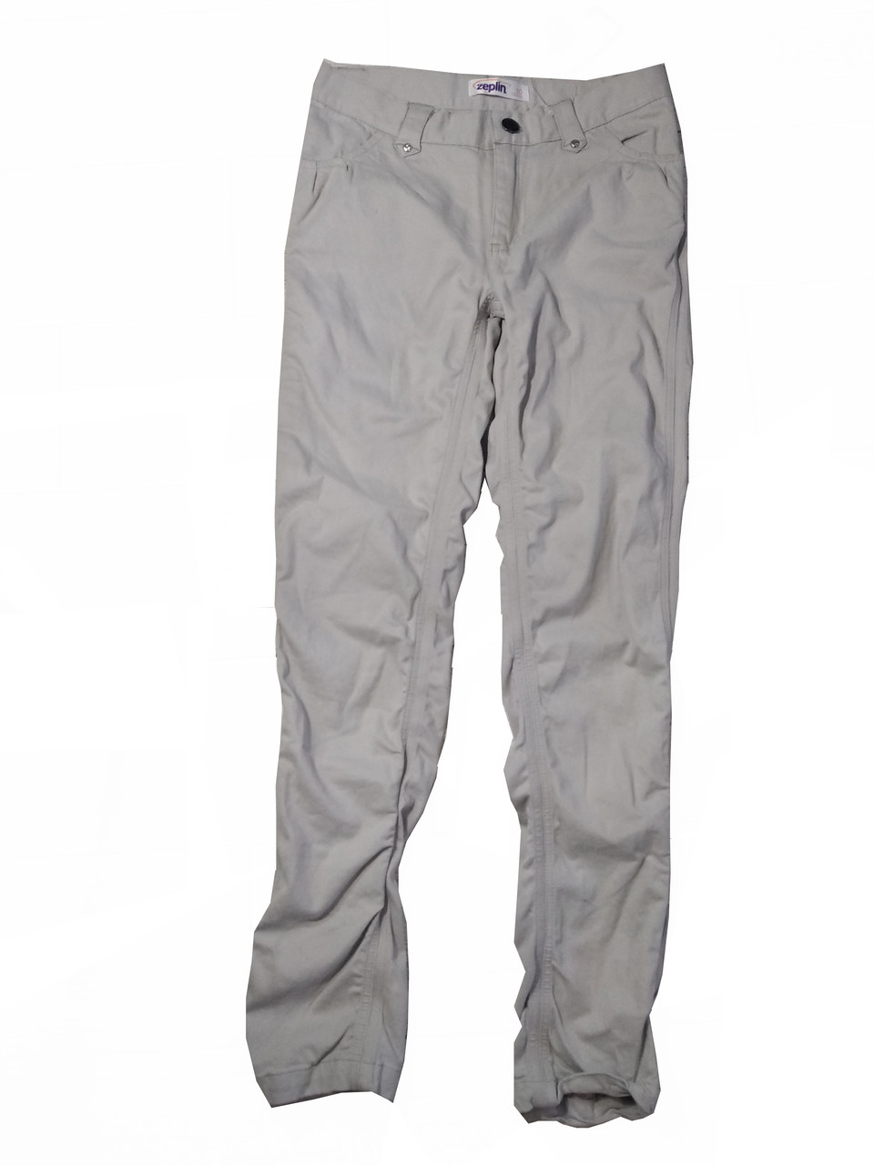 Детские штаны-легинсы серые для девочки 128, 140 см - фото 2 - id-p1106180544