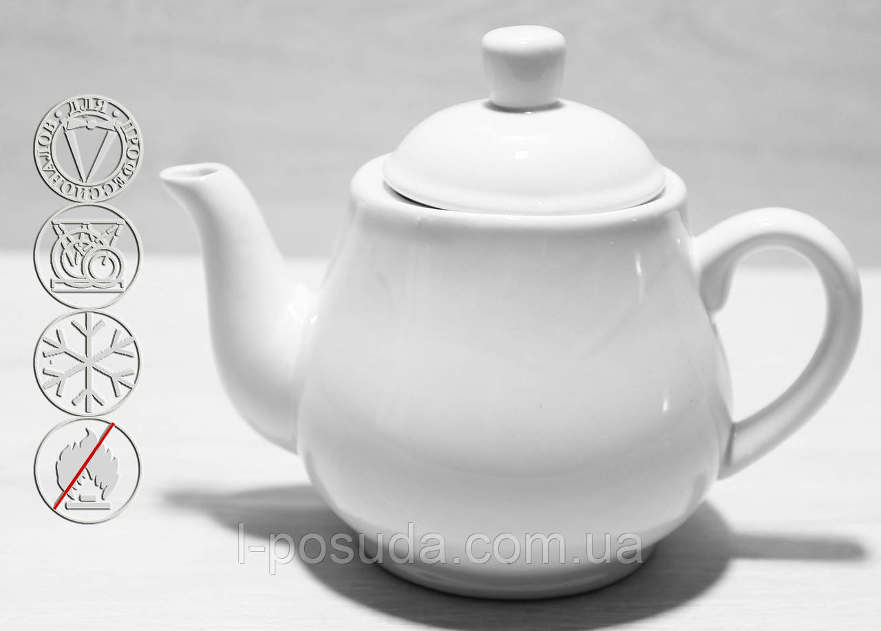 Чайник Заварочный Фарфоровый Белый 700мл (HR1503) - фото 2 - id-p668717164