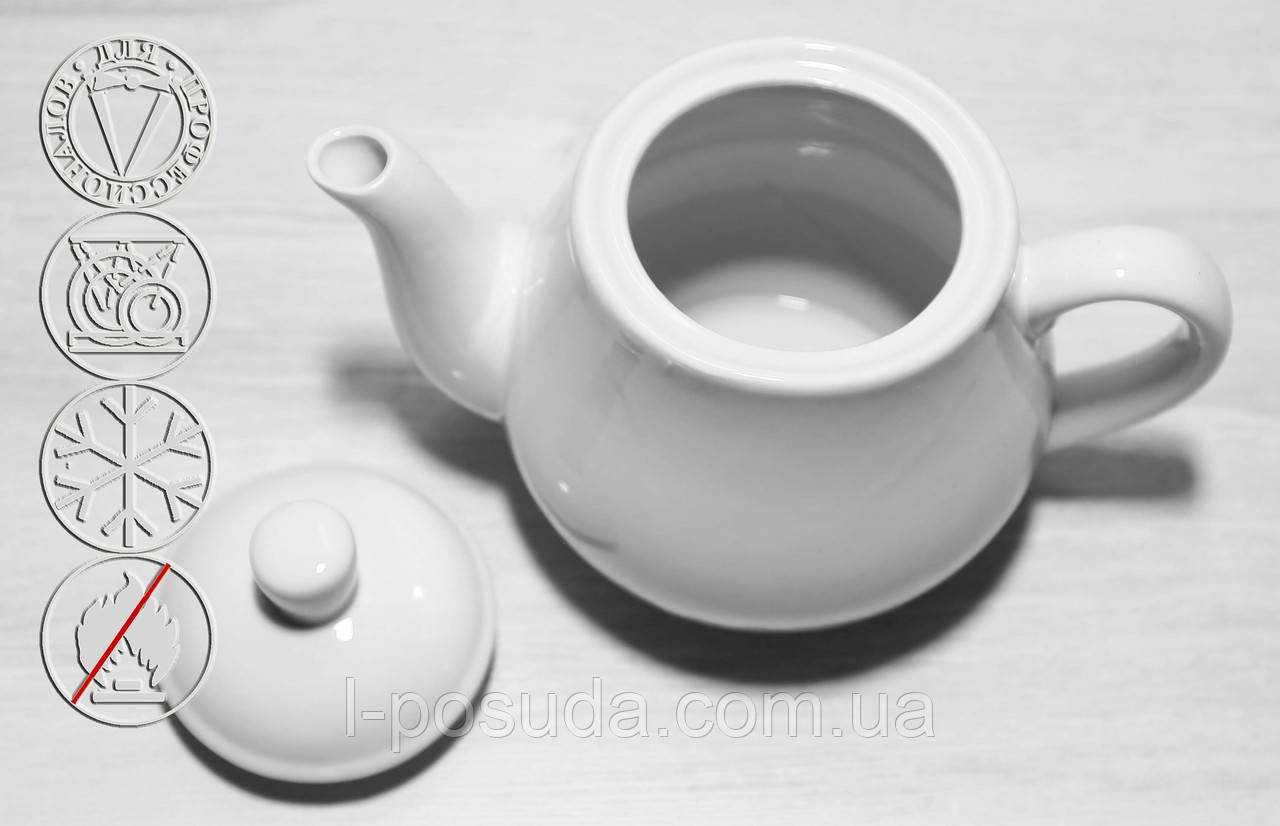 Чайник Заварочный Фарфоровый Белый 700мл (HR1503) - фото 3 - id-p668717164