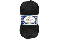 Пряжа Nako Mohair Delicate № 6130 (Нако Мохер Деликат) Черный