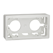 Коробка для відкритого встановлення 2-пости білий Unica New NU800418