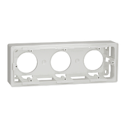 Коробка для відкритого встановлення 3-пости білий Unica New NU800618