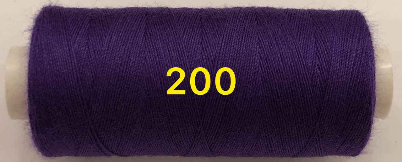 Швейна нитка Kiwi 40/2 400 ярдів No200 Фіолетово-бузковий, фото 1