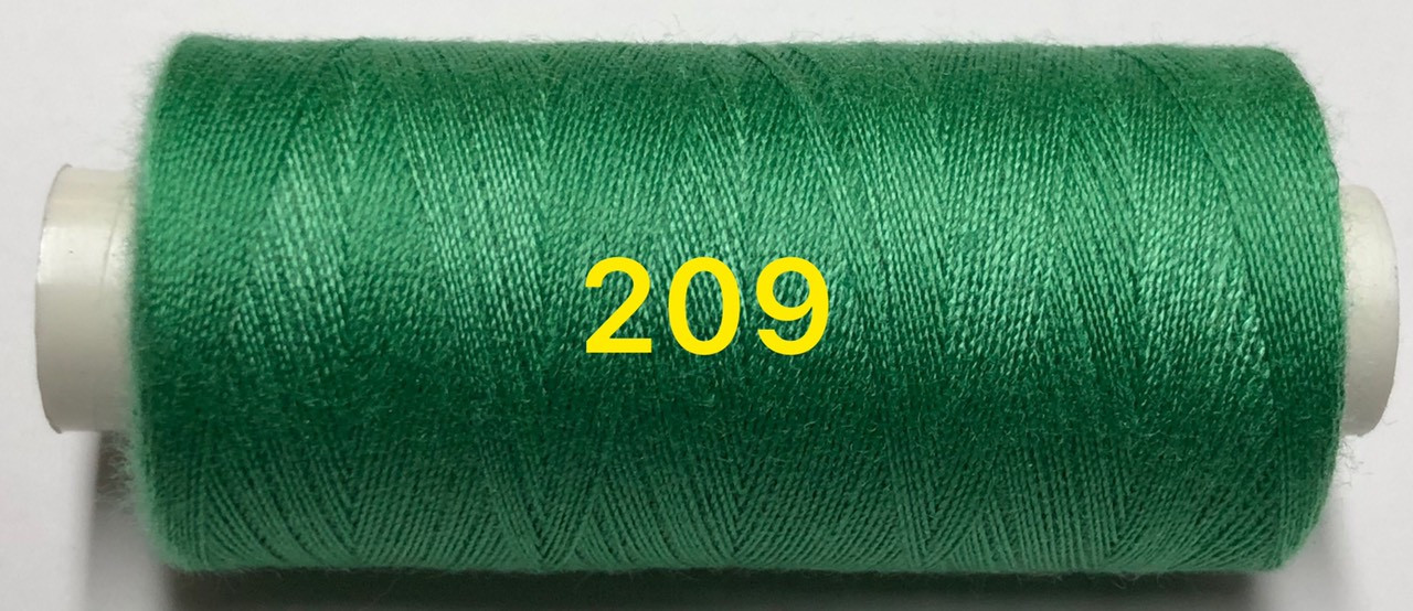 Швейна нитка Kiwi 40/2 400 ярдів No209 Зелений, фото 1