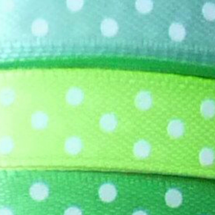 Стрічка атласна в горох колір No57 завширшки 1 см, фото 1