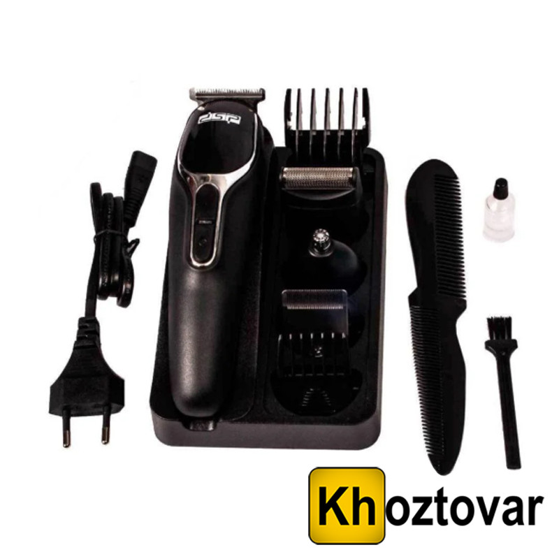 Бездротова машинка для стриження волосся й бороди 6 в 1 DSP 90210, фото 1