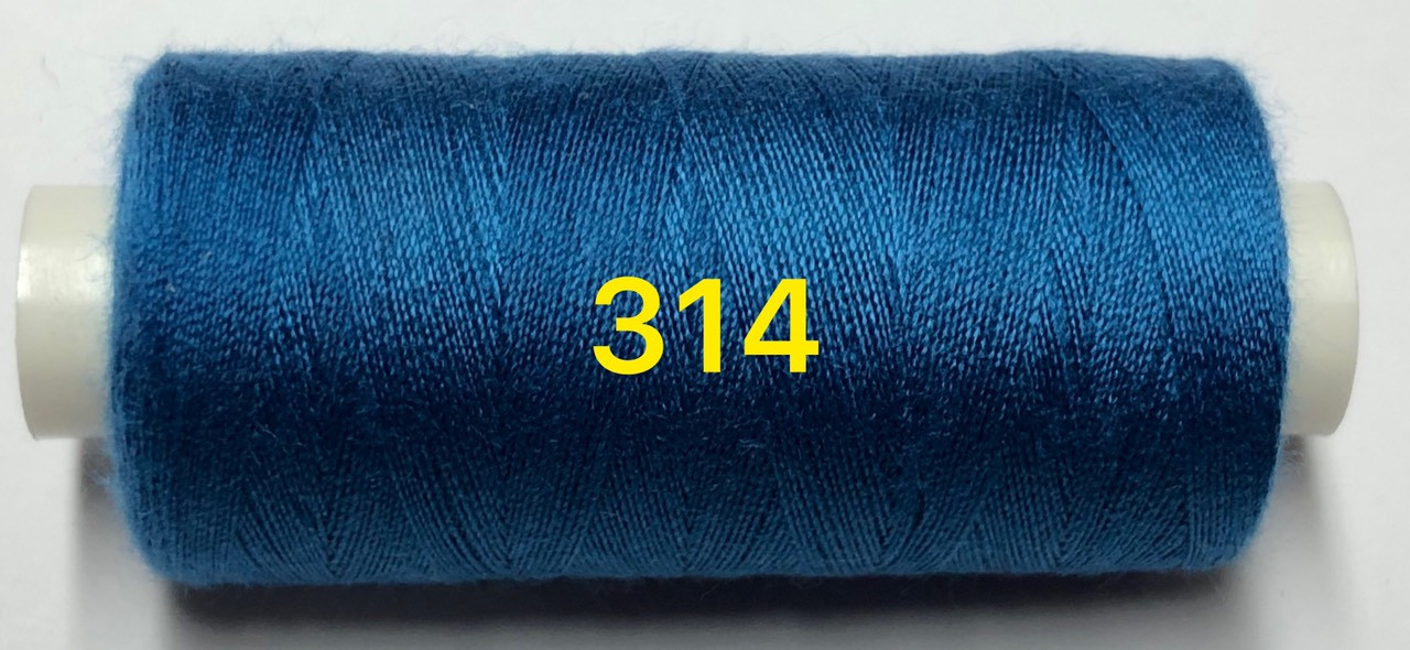 Швейна нитка Kiwi 40/2 400 ярдів No314 Синій, фото 1