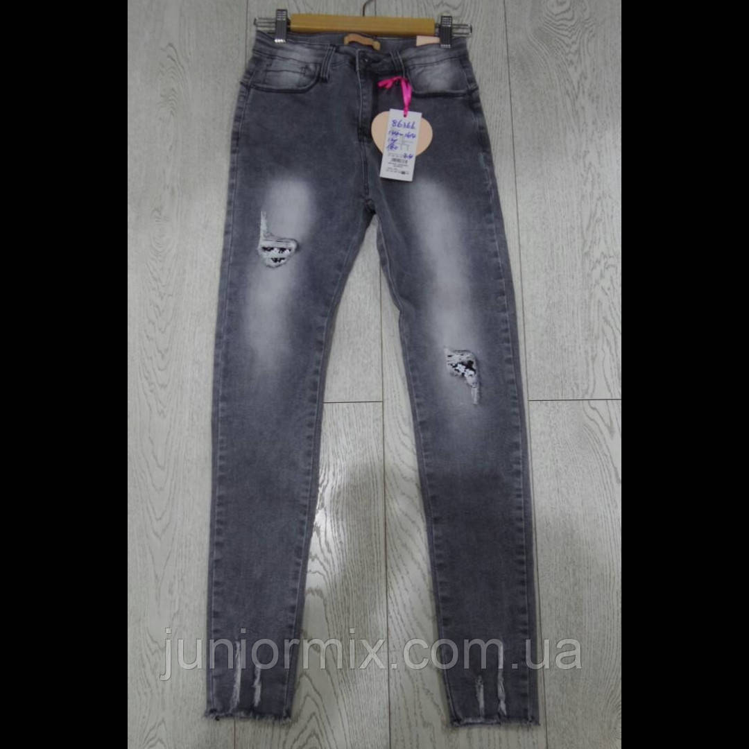 Підліткові джинси сірого кольору для дівчаток оптом GRACE