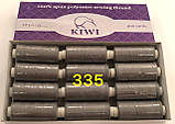 Швейна нитка Kiwi 40/2 400 ярдів No335 Сіра, фото 2