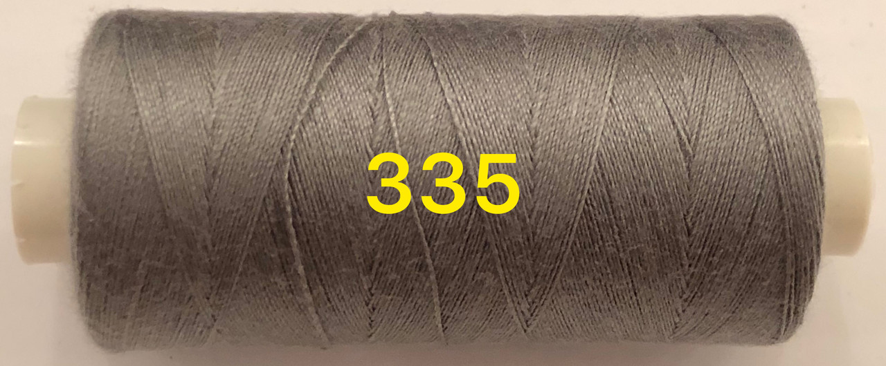 Швейна нитка Kiwi 40/2 400 ярдів No335 Сіра, фото 1