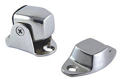 Неіржавкий магнітний дверний тримач поворотний, з монтажною пластиною