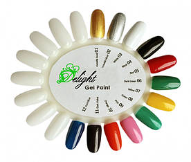 Гель фарба для нігтів Delight №08 зелений 5 мл.