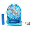 Синій вентилятор fan mini, фото 7