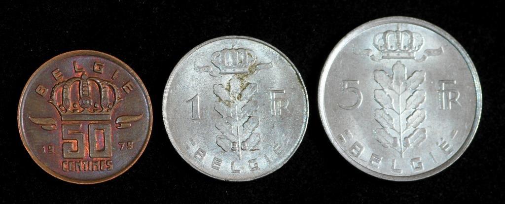 Набір монет Бельгії (3 шт.), фото 1