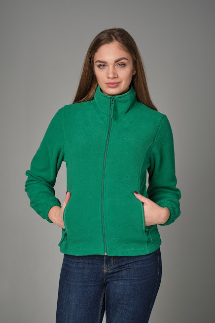 Жіноча флісова куртка JHK POLAR FLEECE LADY колір зелений (KG)