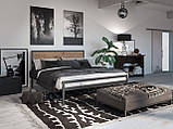 Двоспальне ліжко Tenero Герар 160х200 см з узголів'ям металева на ніжках в стилі Лофт, фото 5