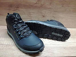Чоловічі спортивні черевики зимові Міда 12316 з натуральної шкіри,темно-сині