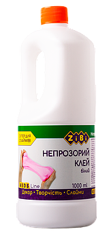 Клей Zibi для слайму непрозорий Білий 1 л