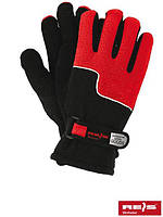 Рукавички захисні утеплені з флісу RPOLTRIP BS чорно-червоні
